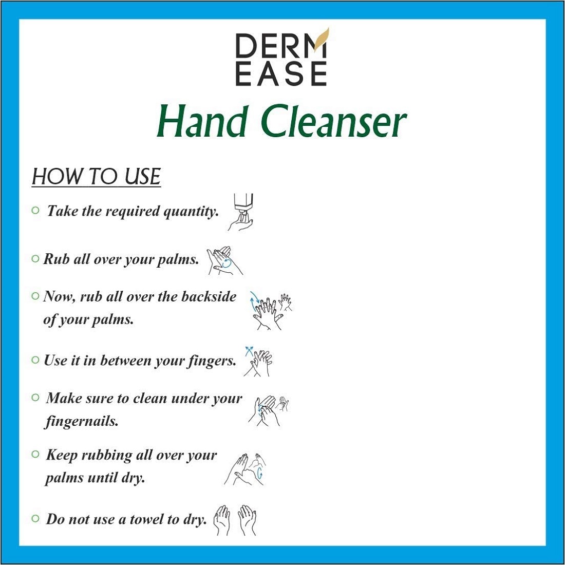 DERM EASE INSTANT Hand Cleanser 500ml