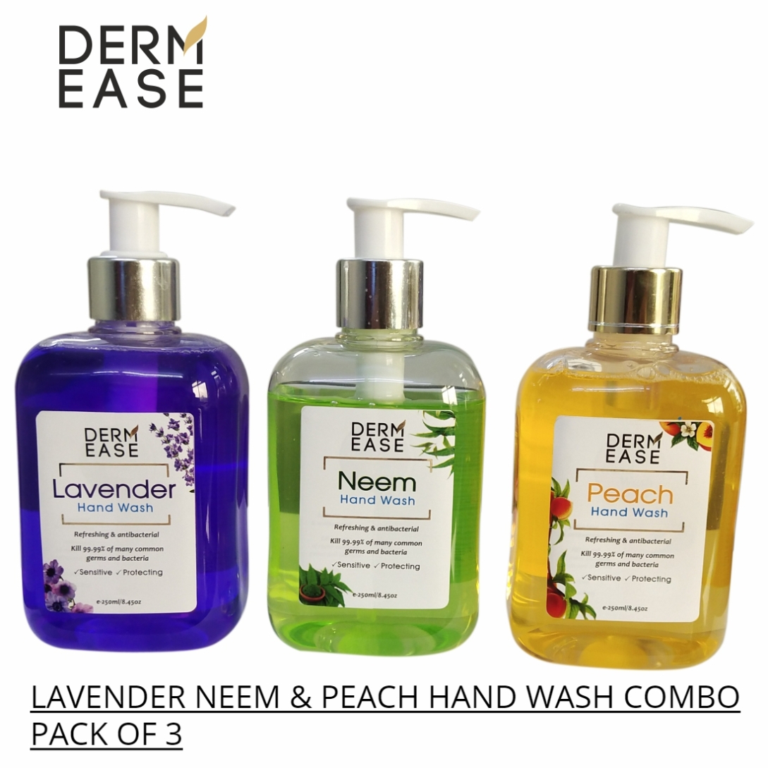 DERM EASE Lavender Neem & Peach Hand Wash Combo
