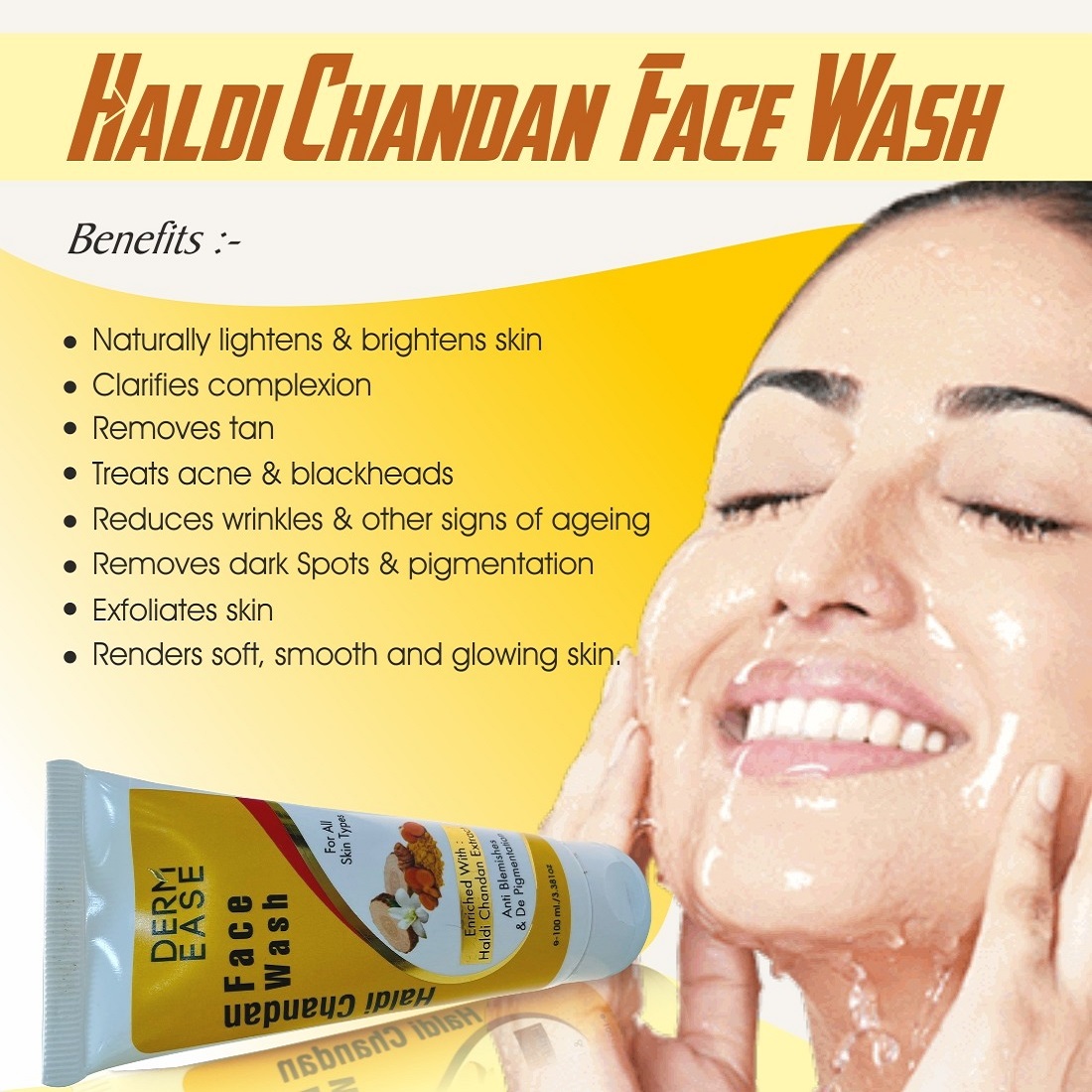 DERM EASE Haldi Chandan Face Wash