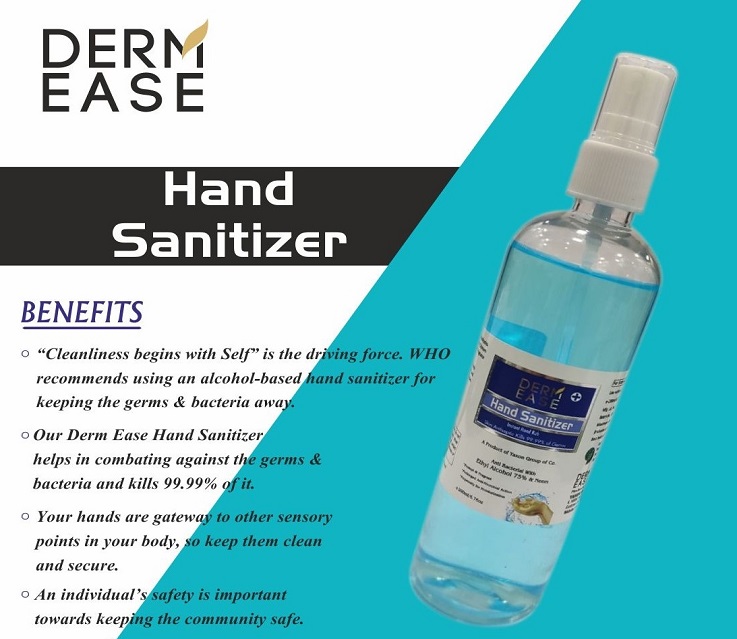 DERM EASE MIST PUMP SPRAY Hand Sanitizer 200ml Combo Pack of 2