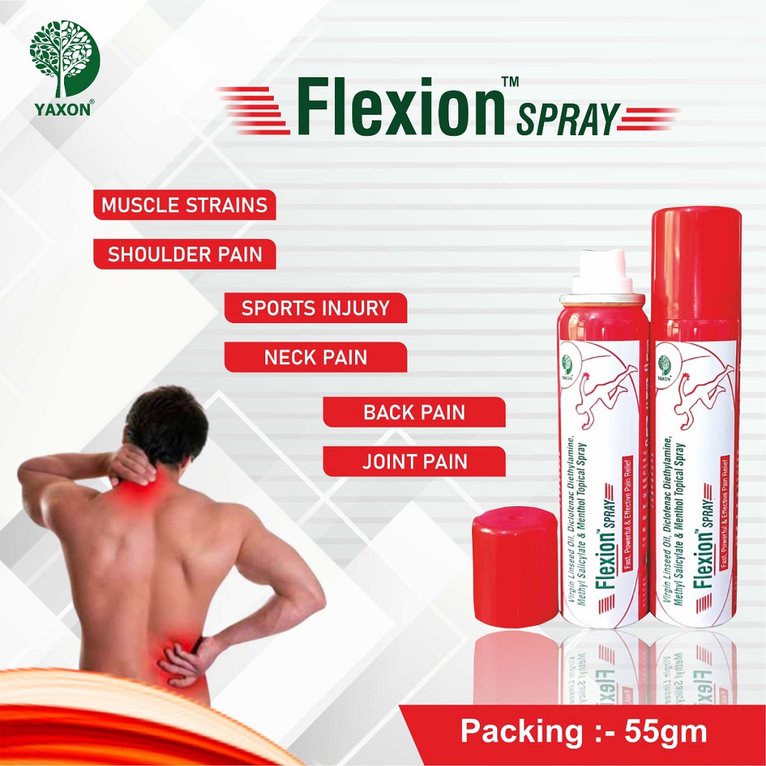 YAXON FLEXION PAIN RELIEF Spray