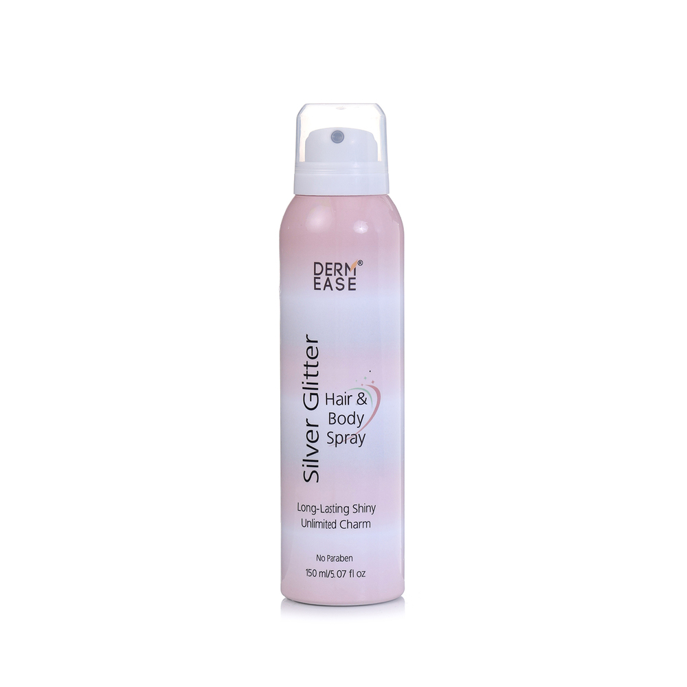 DERM EASE SILVER GLITER HAIR & BODY SPRAY