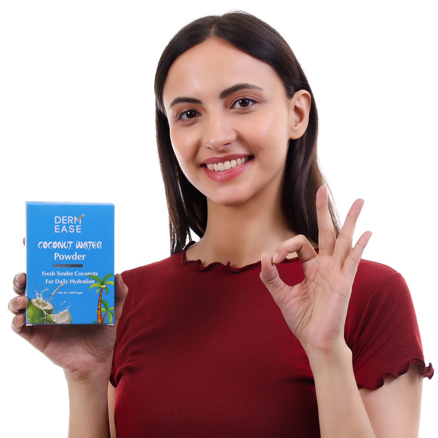 DERM EASE COCONUT WATER POWDER (PACK OF 10 SACHET)