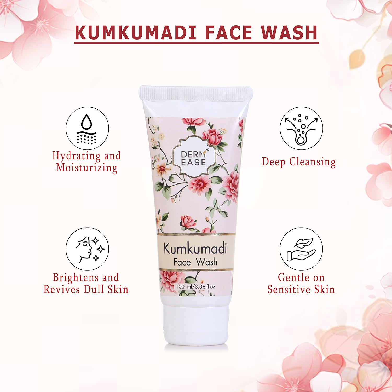 DERM EASE KUMKUMADI  FACE WASH