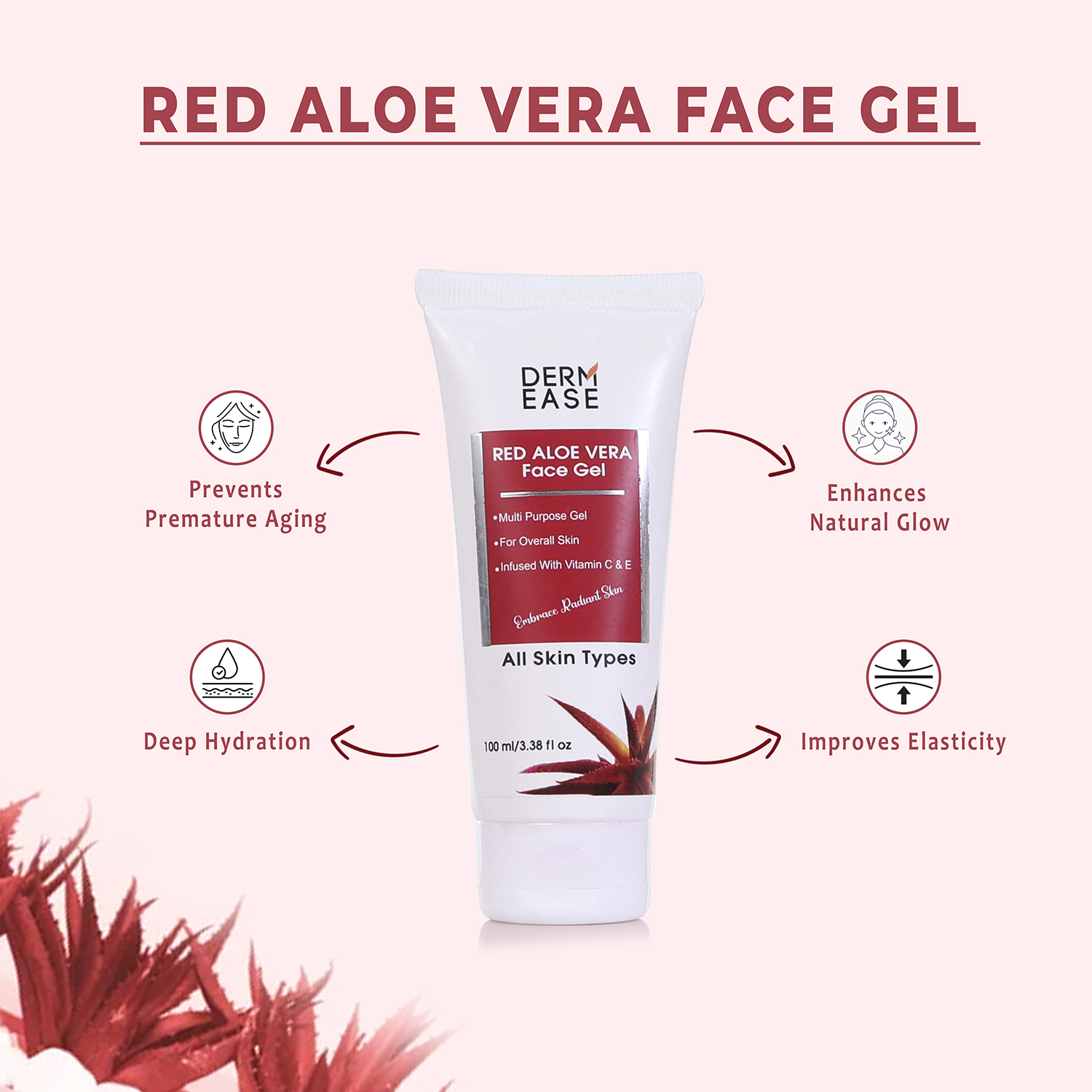 DERM EASE RED ALOE VERA GEL
