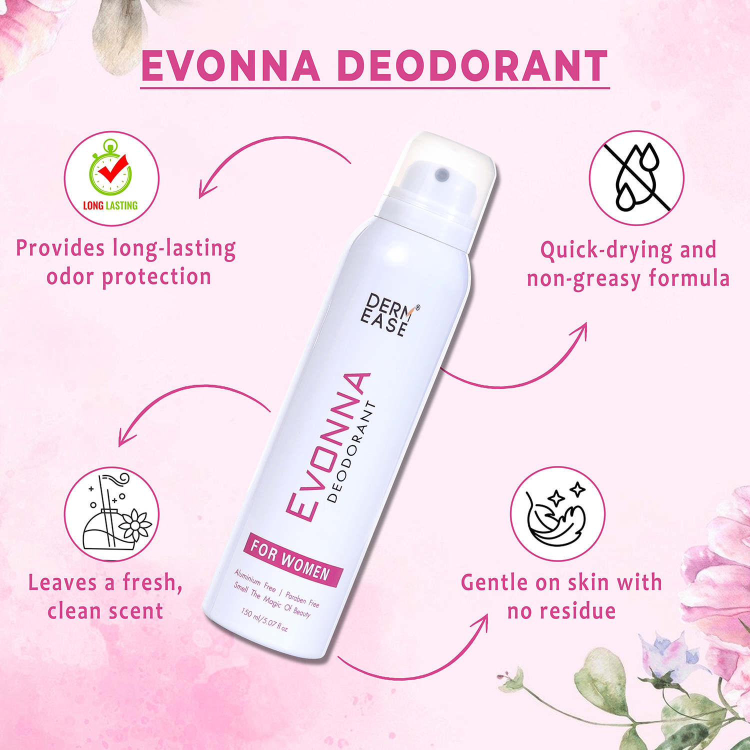 DERM EASE EVONNA DEODORANT FOR WOMEN