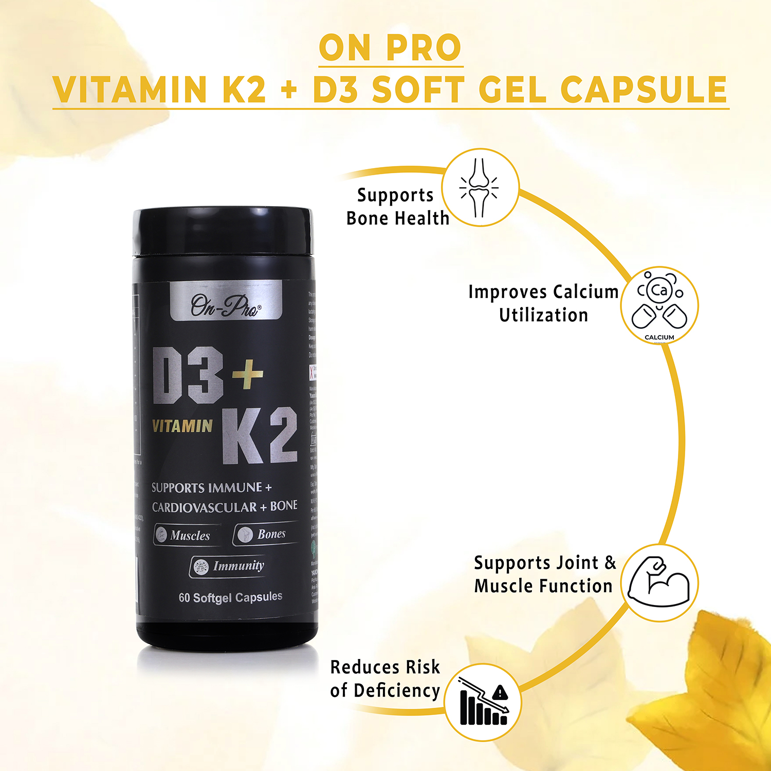 ON PRO VITAMIN K2 & D3 SOFTGEL CAPSULE 