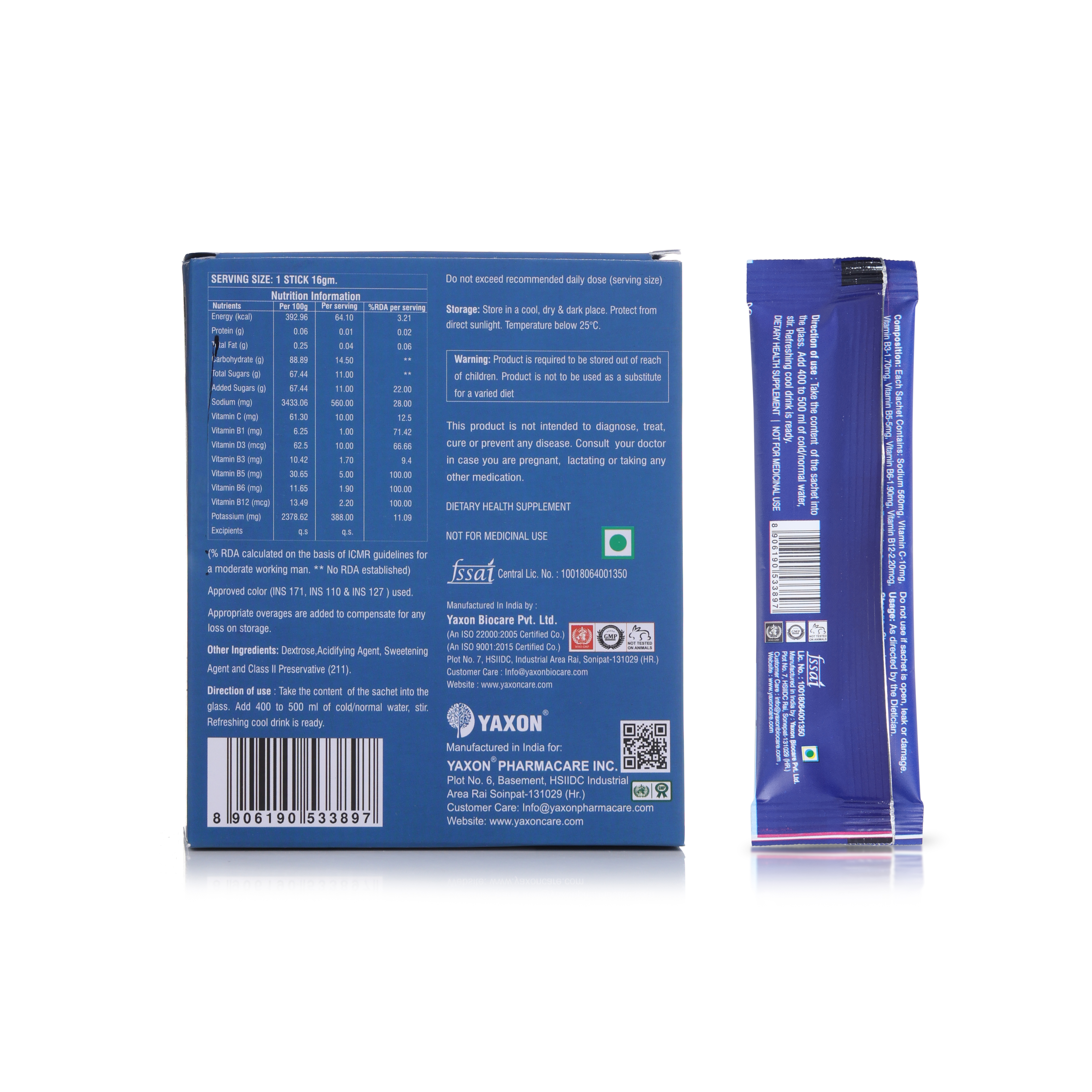 ON-PRO HYDROACTIVE REHYDRATING ELECTROLYTE DRINK BLUEBERRY FALVOUR
