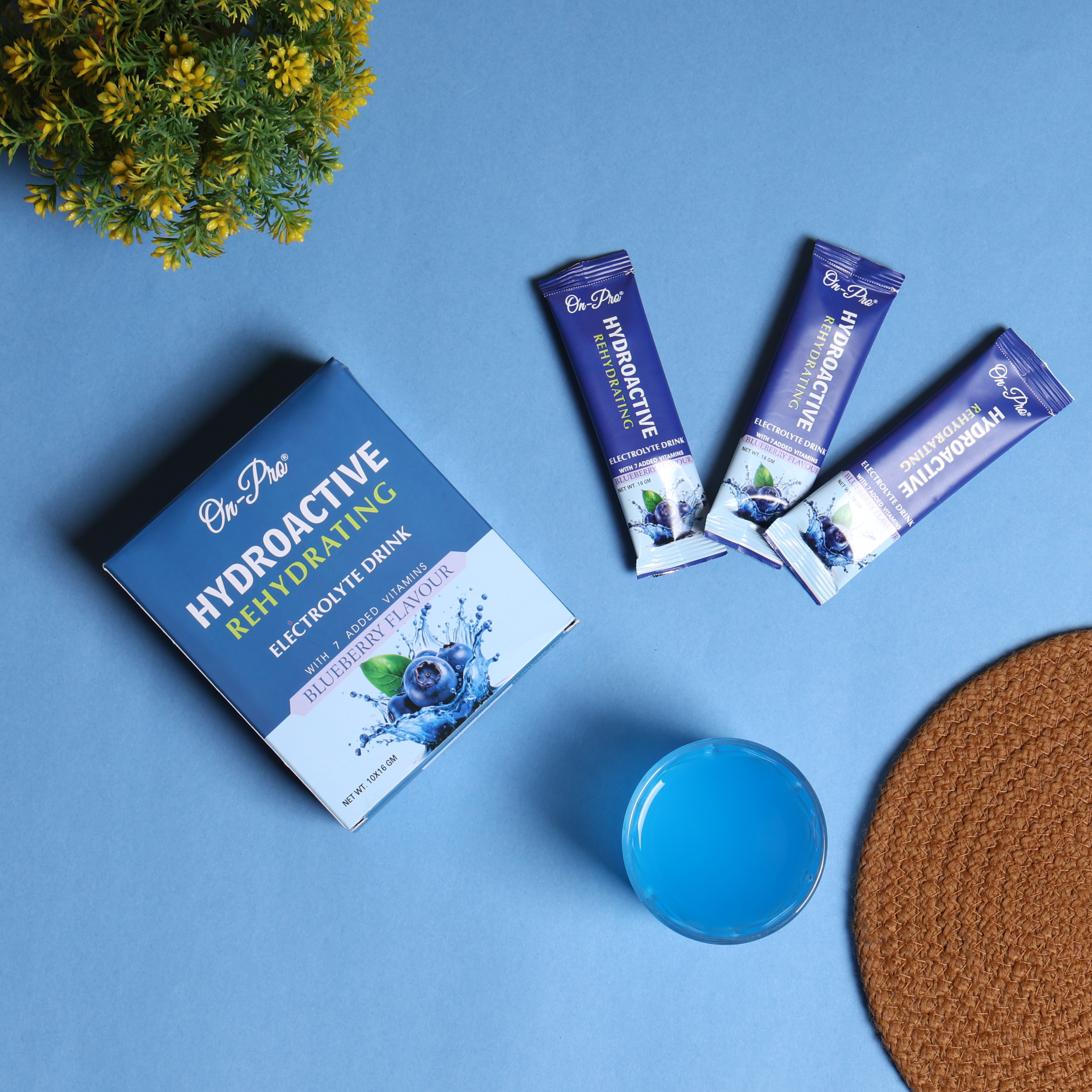 ON-PRO HYDROACTIVE REHYDRATING ELECTROLYTE DRINK BLUEBERRY FALVOUR