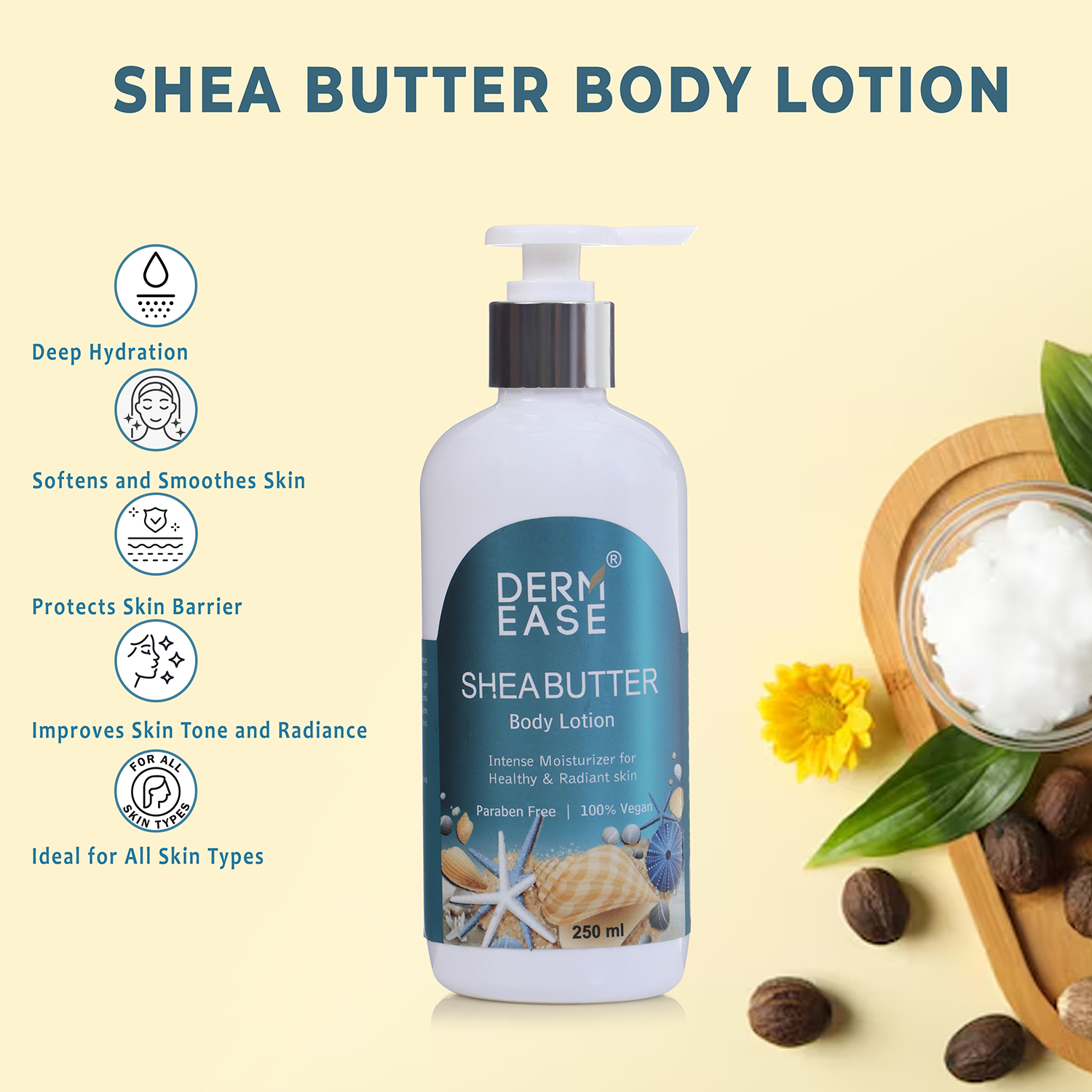 DERM EASE SHEA BUTTER BODY LOTION 