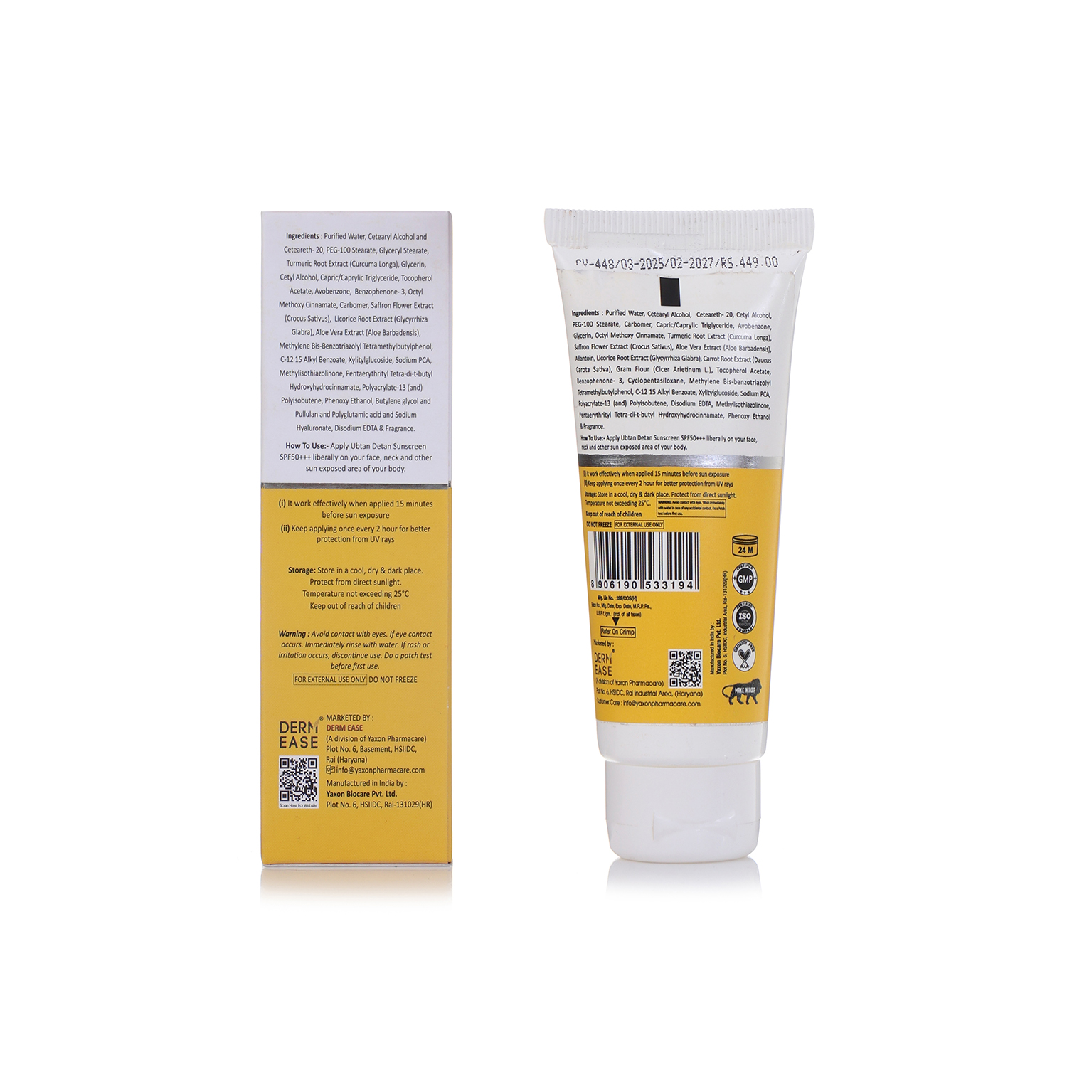 DERM EASE UBTAN DETAN SUNSCREEN