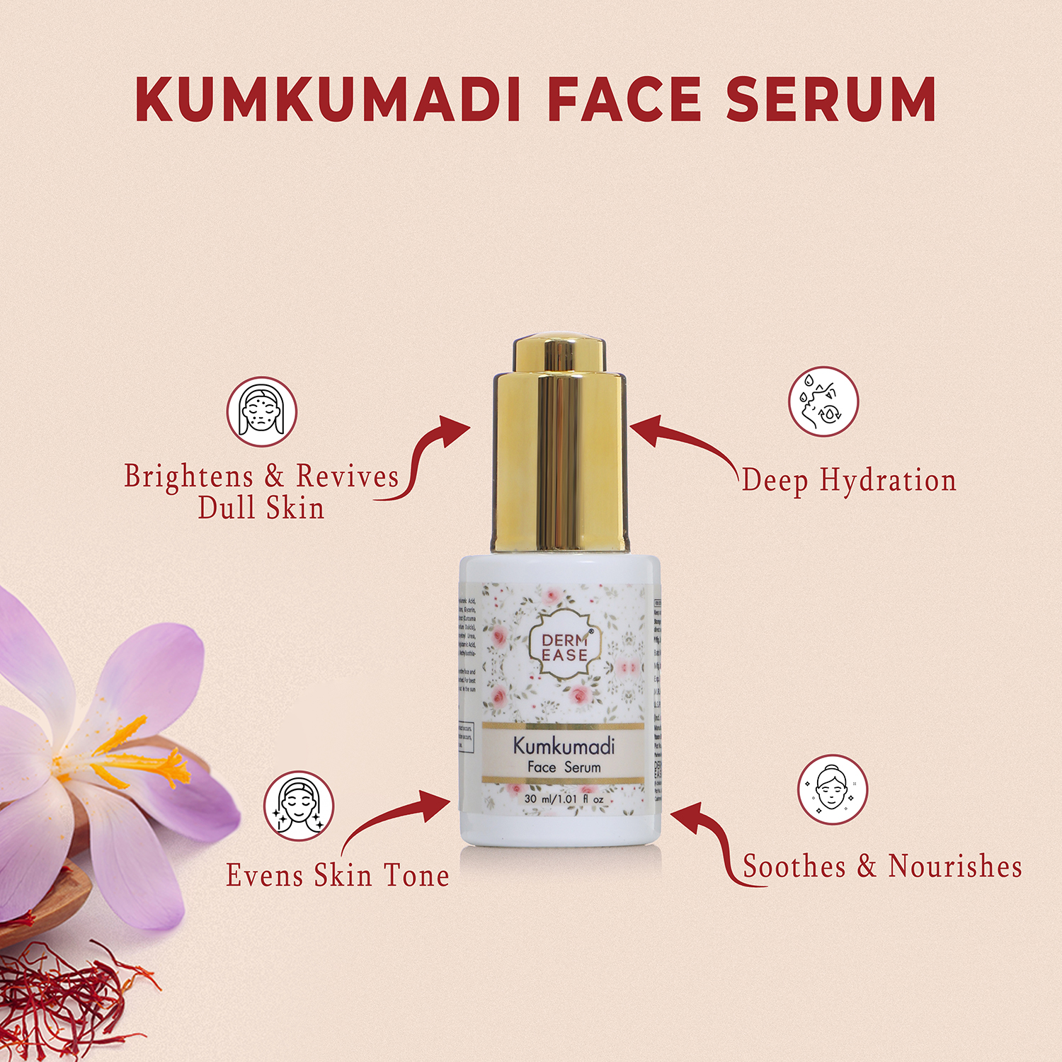 DERM EASE KUMKUMADI FACE SERUM
