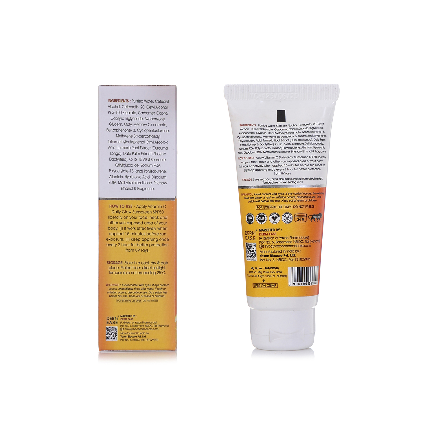 DERM EASE VITAMINC DAILY GLOW SUNSCREEN