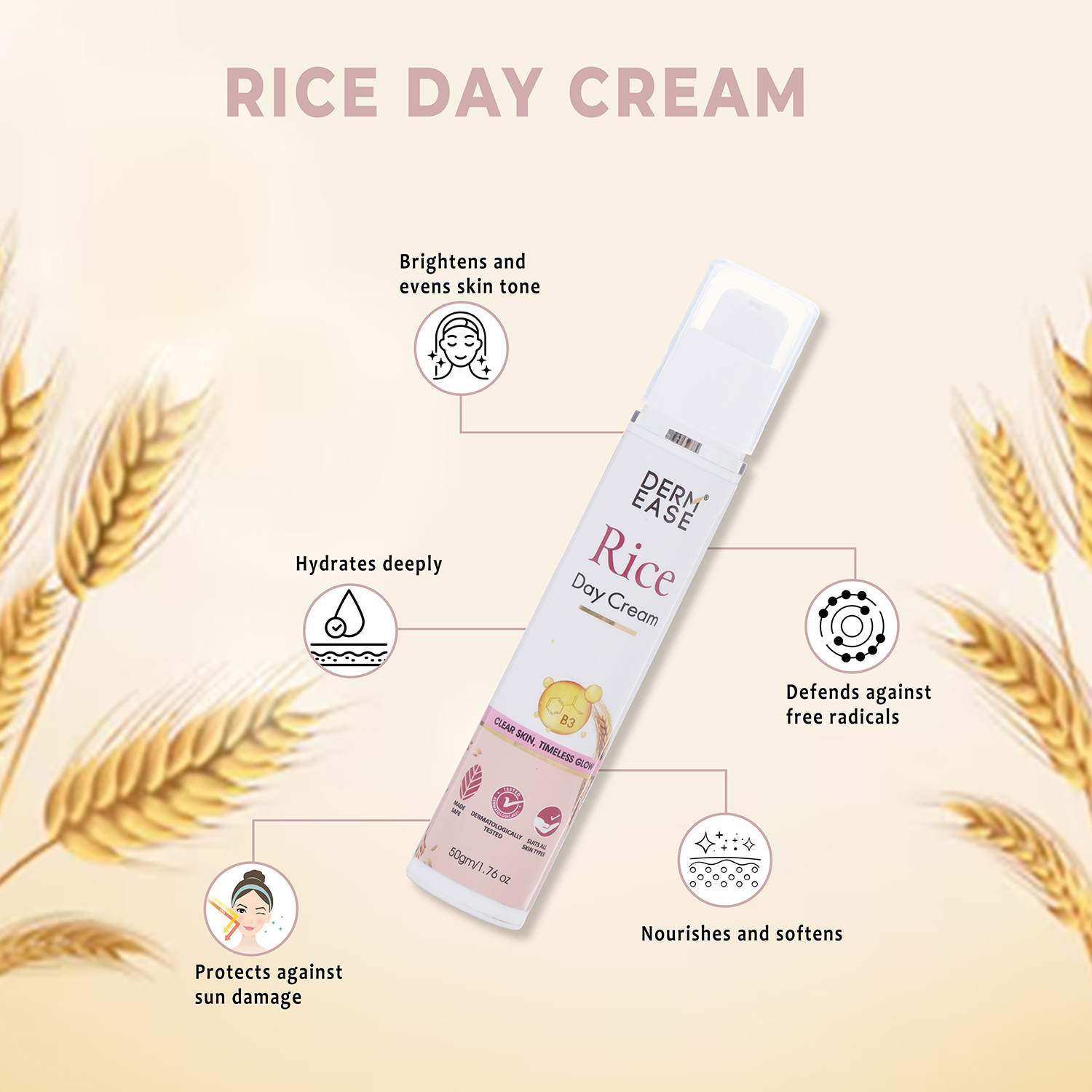 DERM EASE RICE DAY CREAM
