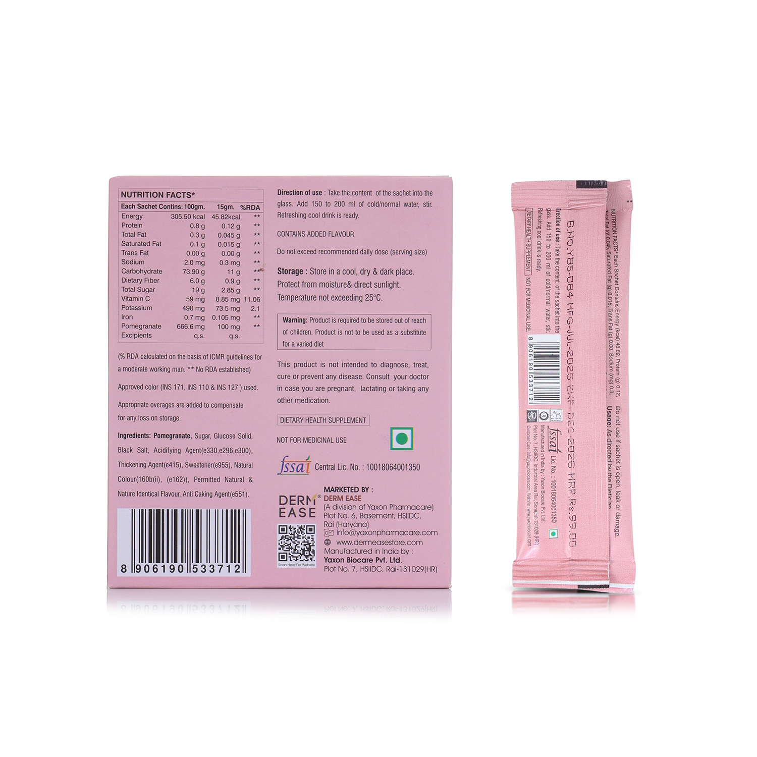 DERM EASE POMEGRANATE SACHET 