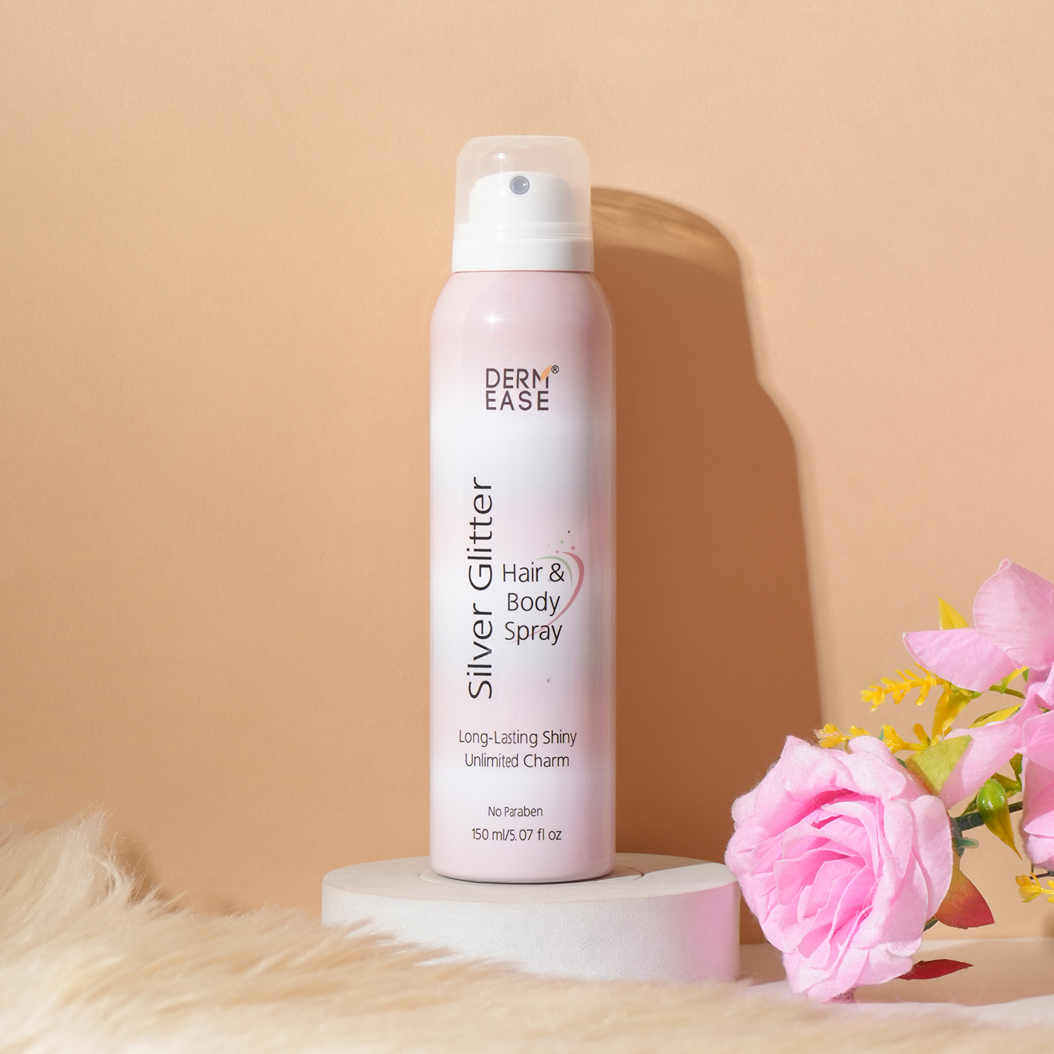 DERM EASE SILVER GLITER HAIR & BODY SPRAY