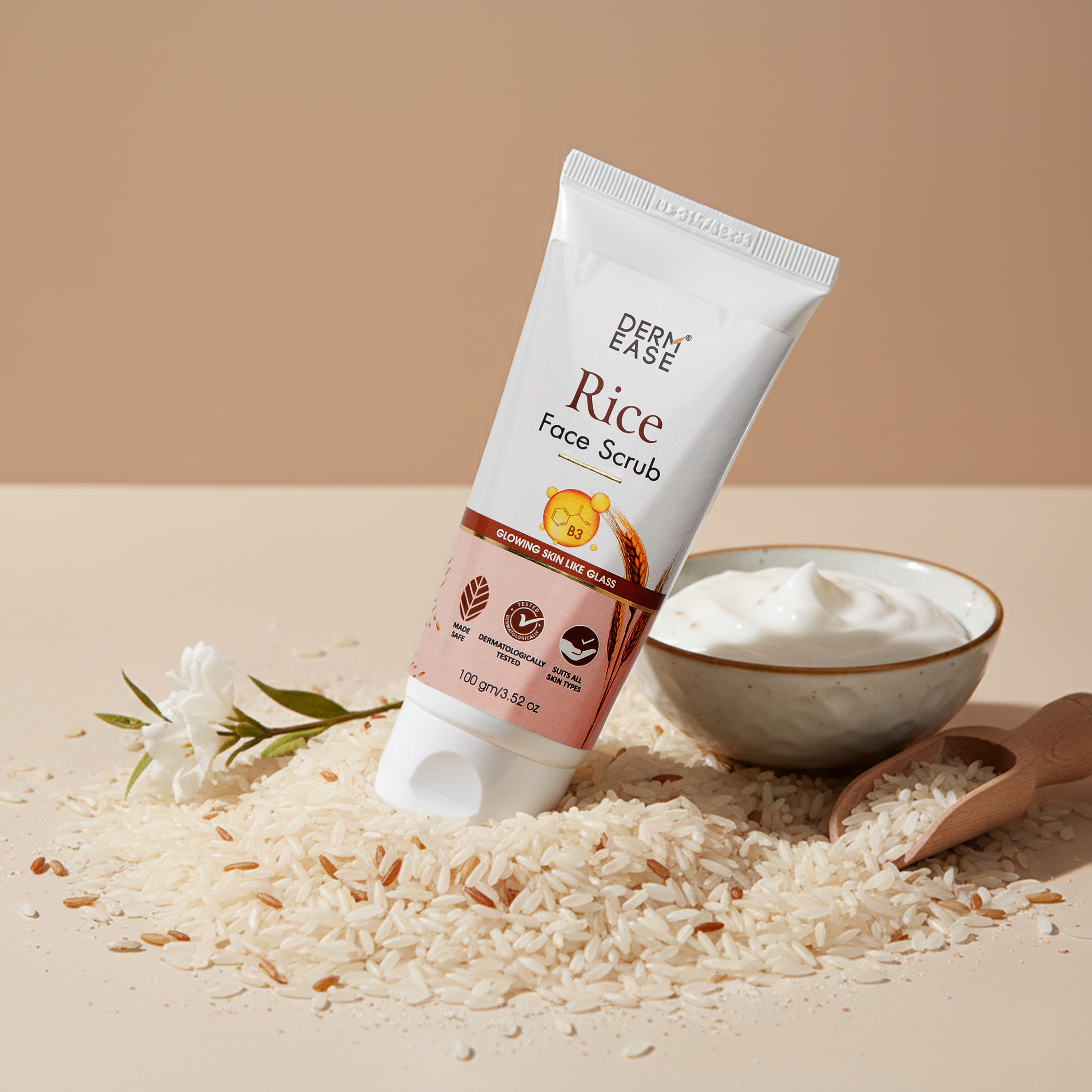DERM EASE RICE FACE SCRUB