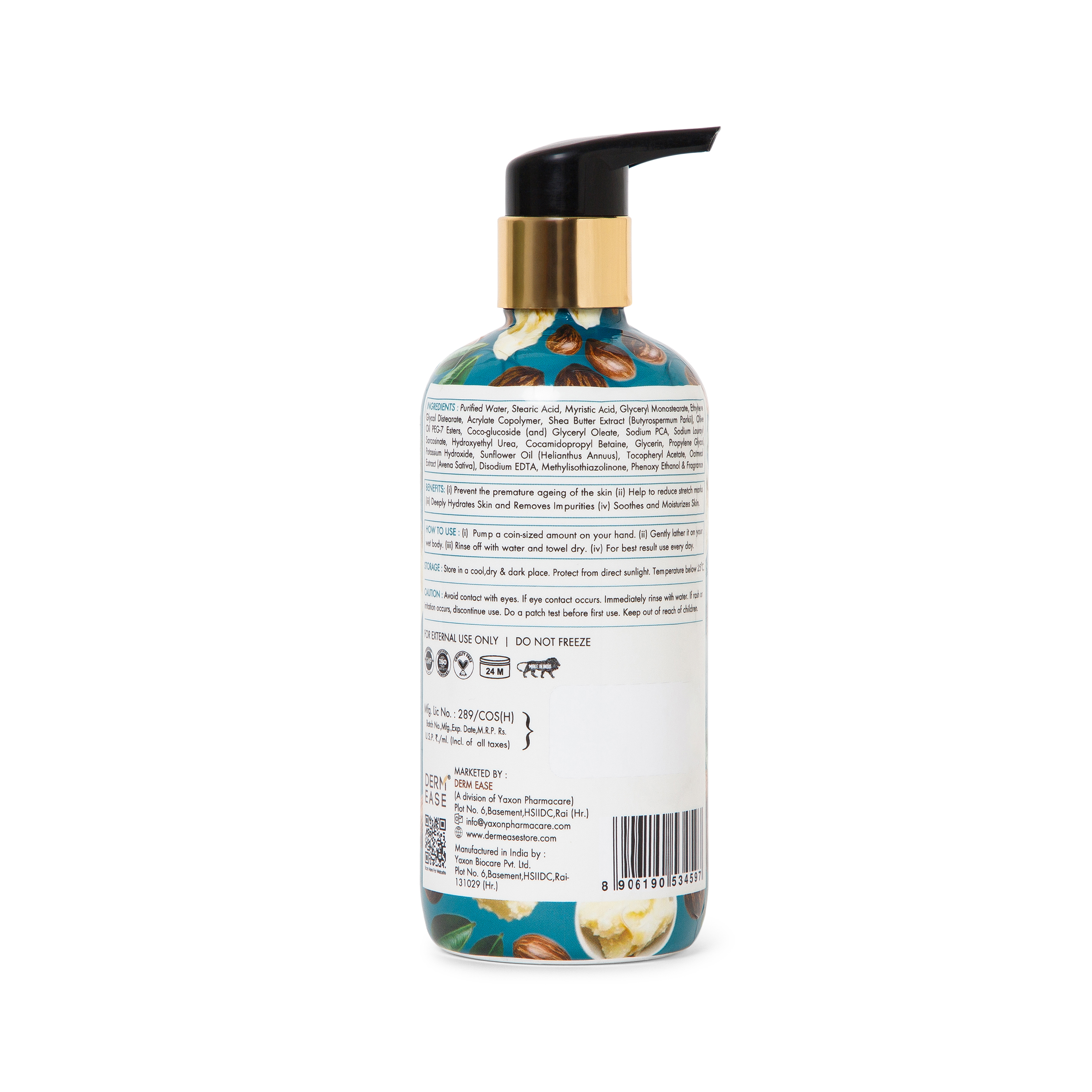 DERM EASE SHEA BUTTER BODY WASH
