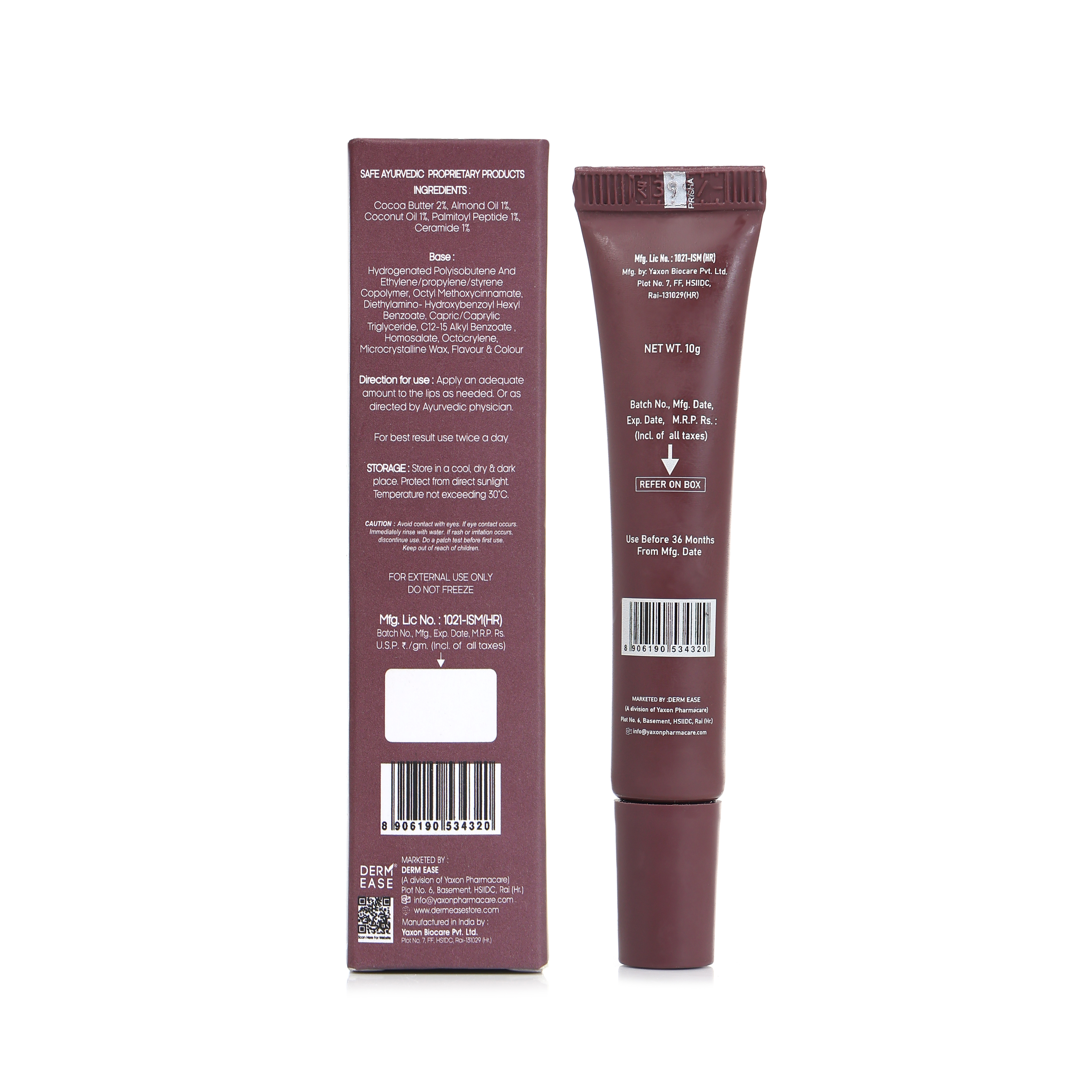 DERM EASE PEPTIDE LIP BALM